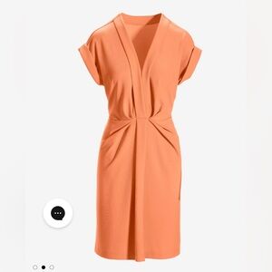 🌺 NWT 🌺 Boston Proper Beyond Travel V Neck Drape Dress Cantaloupe Size XL